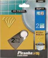 Piranha Diamantblad volle rand, 115mm. nr. 2 HI-TECH X38002