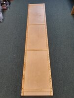 OP=OP Staander 250 x 50 cm Gelakt Massief Hout met Stelpootjes