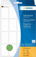 Huismerk Herma 2455 Universele Etiket 25x40mm Groen - 512 etiketten