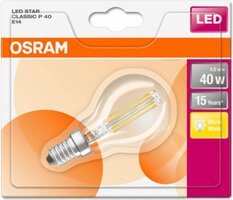 OSRAM 4052899941885 LED-lamp Energielabel A++ (A++ - E) E14 Kogel 4 W = 40 W Warmwit (Ø x l) 45 mm x 78 mm Filament / Retro-LED 1 stuk(s)
