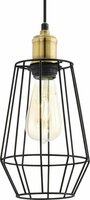 EGLO Vintage Denham - Hanglamp - 1 Lichts - Brons, Zwart