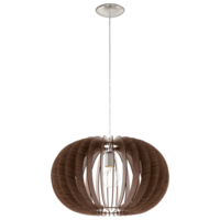 EGLO Stellato - Hanglamp - Donkerbruin - Hout en Staal - 150 x 50 cm