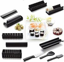 11-Delige Sushi Maker Kit XXL Met Mes -Zelf Sushi Maken Kit- Mooi verpakking doosje als voor cadeau, Sushi set - Sushi Roller .Driehoek,Hart,Ronde,vierkant.Japanse Style,whit Knife