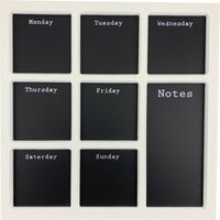 Weekplanner | Dagplanner | Familieplanner | Krijtbord |Memobord | Schrijfbord | Gezinsplanner | 38cm x 38cm | wit