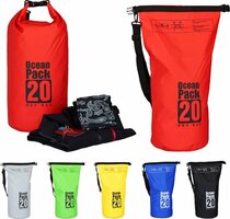 Relaxdays Ocean Pack 20 liter - waterdichte tas - strandtas - zeilen - outdoor plunjezak - rood