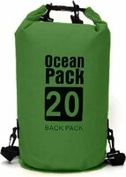 Relaxdays Ocean Pack 20 liter - waterdichte tas - strandtas - zeilen - outdoor plunjezak - groen