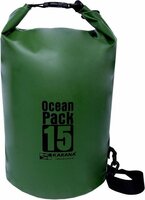 Relaxdays Ocean Pack 15 liter - waterdichte tas - strandtas - zeilen - outdoor plunjezak - groen