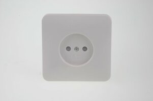 Uni Inbouw Stopcontact - 1-voudig - Vaste Voorplaat - Polarwit