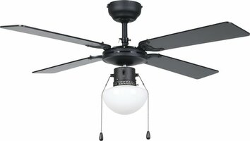 EGLO Fortaleza Plafondventilator met lamp - Ø 106,6 cm - 3 snelheden - AC longer life - Zwart/Bruin