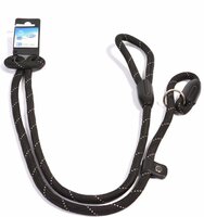 Duvoplus - Uitlaatriem Voor Dieren - Hond - Dressuur Sliplijn M-l - 183cm/12mm Zwart - 1st