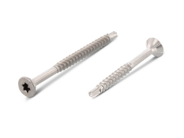 Schäfer en Peters Spaanplaatschroef Verzonken Versterkte kop TX25 - 5.0 x 50/30 mm (200 stuks) - RVS AISI 410 - met Boorpunt