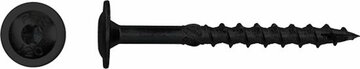 PGB PFS Schotelkopschroef Flenskop Zwart Verzinkt TX30 - 6.0 x 50 mm (100 stuks) - Deeldraad met Snijpunt