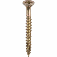 Spaanplaatschroef Platkop PZ 2 - 4.5 x 40 mm 150 stuks Geel verzinkt