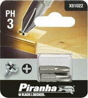 Piranha Schroefbit PH3 X61022 (2 stuks) 25 mm