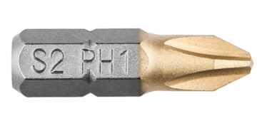 Schroef Bit PH 1, 25 mm. (2X) GRAPHITE