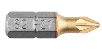 Schroef Bit PZ 1, 25 mm. (2X) GRAPHITE