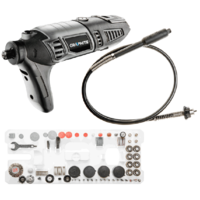 Mini Slijpmachine 170 Watt + 190 Accessoires in koffer (Dremel) - GRAPHITE