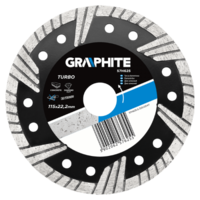 XXX GRAPHITE Diamant Slijpschijf Turbo Wave, steen, beton, marmer 115 mm 57H625