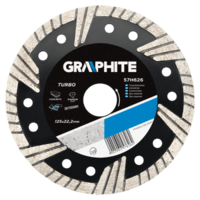 GRAPHITE Diamant Slijpschijf Turbo Wave, steen, beton, marmer 125 mm 57H626