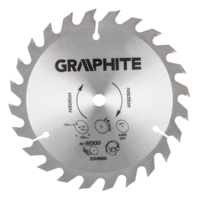GRAPHITE Cirkelzaagblad 150 mm, 24 tands, asgat 10 mm, Energy+ voor Hout