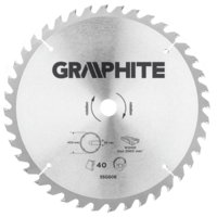 GRAPHITE Cirkelzaagblad 400 mm, 40 tands, Hout